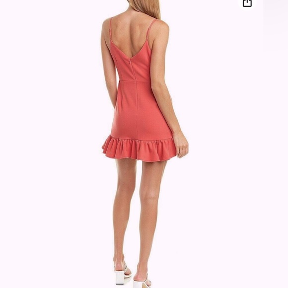 Women’s Coral pink Ruffled Cocktail 1State Dress - Picture 2 of 12